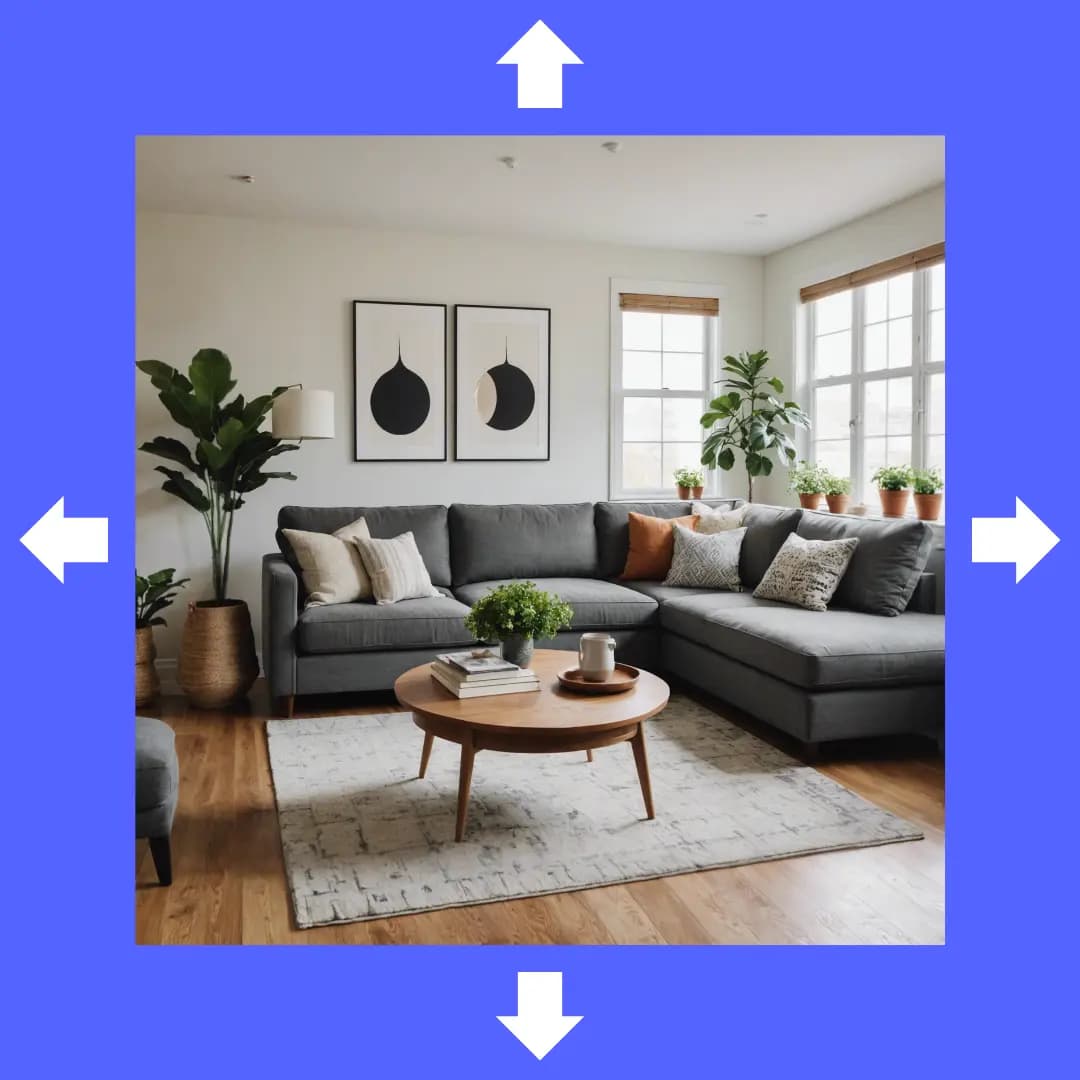 Expand photos beyond their original borders with AI
